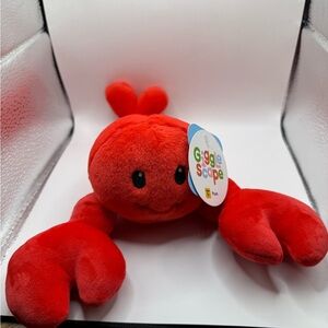 Gigglescape 9" Lobster Plush Stuffed Animal with Beads Inside NWT